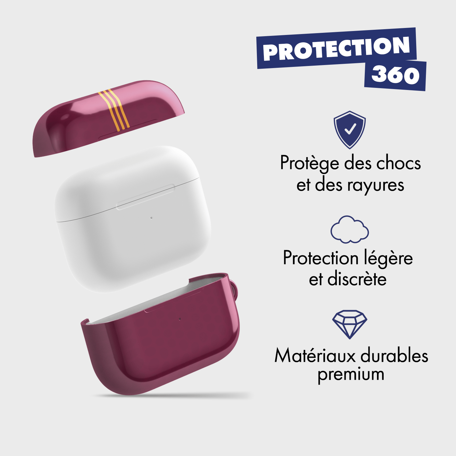Coque pour AirPods & Samsung buds football AS Roma
