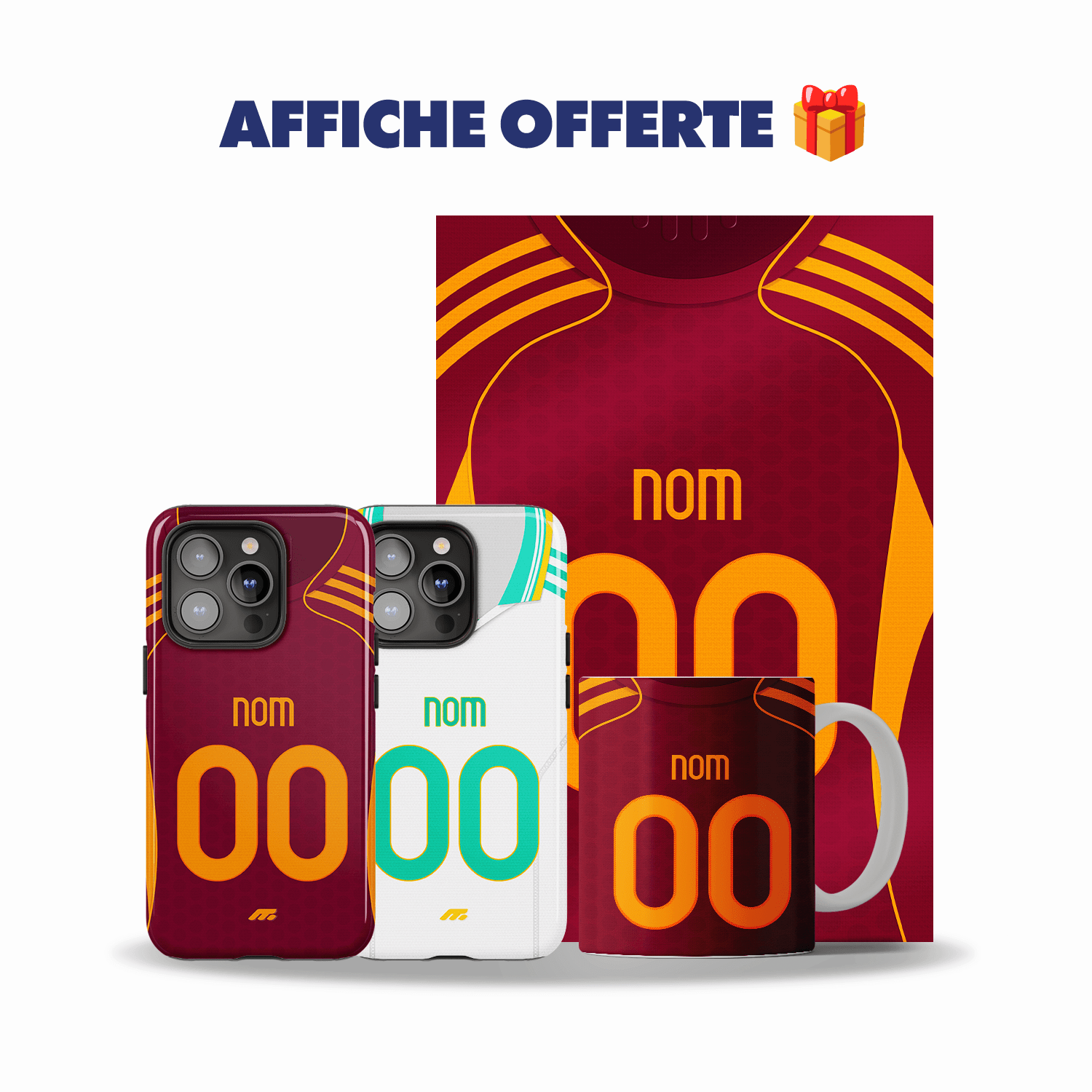 Pack ROMA personnalisé de football