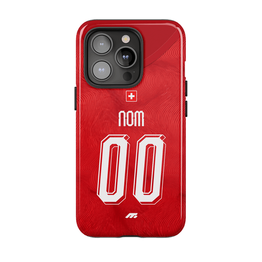 Coque Suisse football personnalisable pour téléphone - iPhone, Samsung, Google, Xiaomi, Oppo