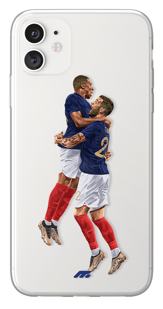 Coque de Theo Hernandez & Kylian Mbappe avec Equipe de France, Etui de téléphone de Football