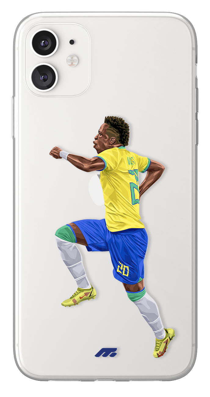 Coque de Vinicius Jr avec Brésil, Etui de téléphone de Football