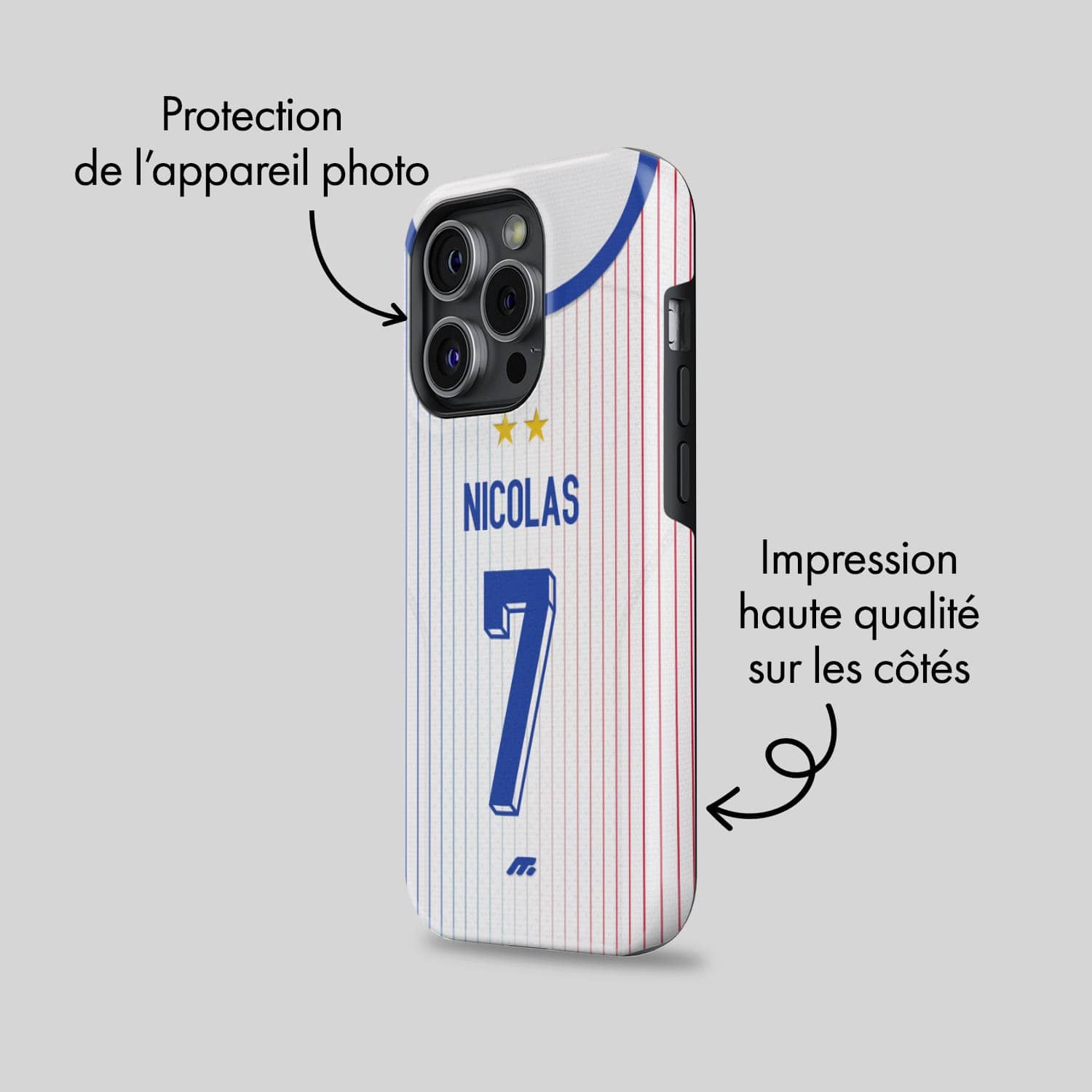 Coque Equipe de France football personnalisable pour téléphone 