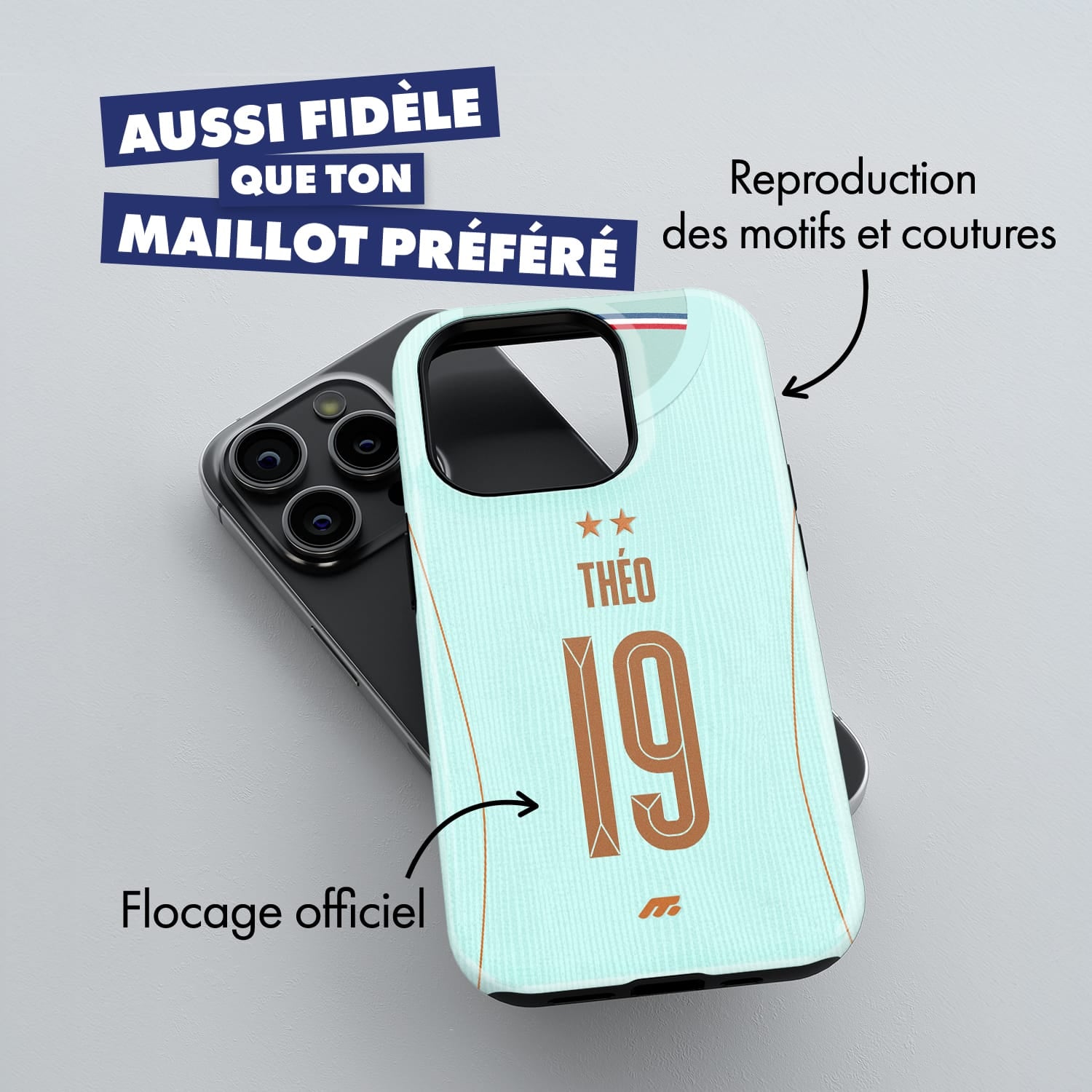 Coque de téléphone Equipe De France personnalisé de football
