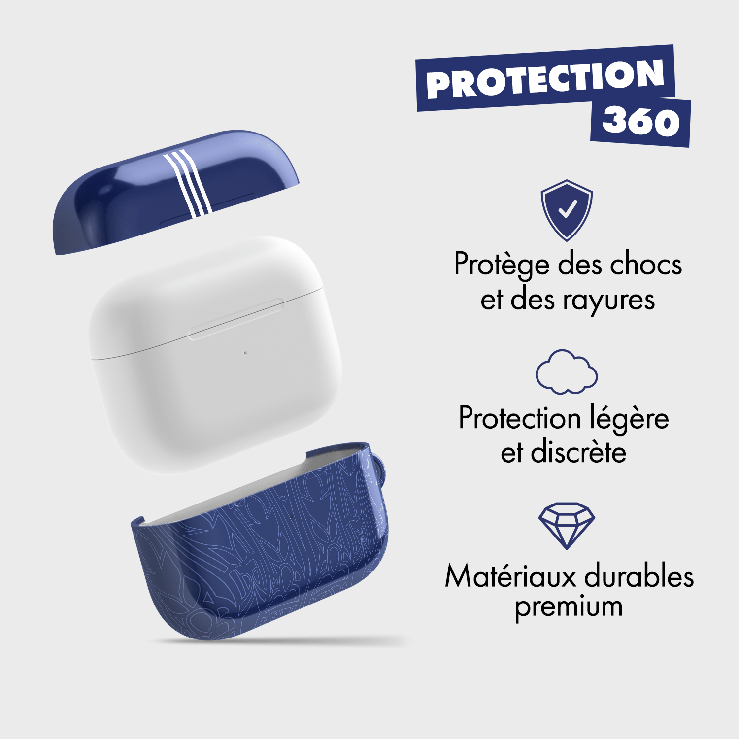 Coque pour AirPods & Samsung buds football RC Strasbourg