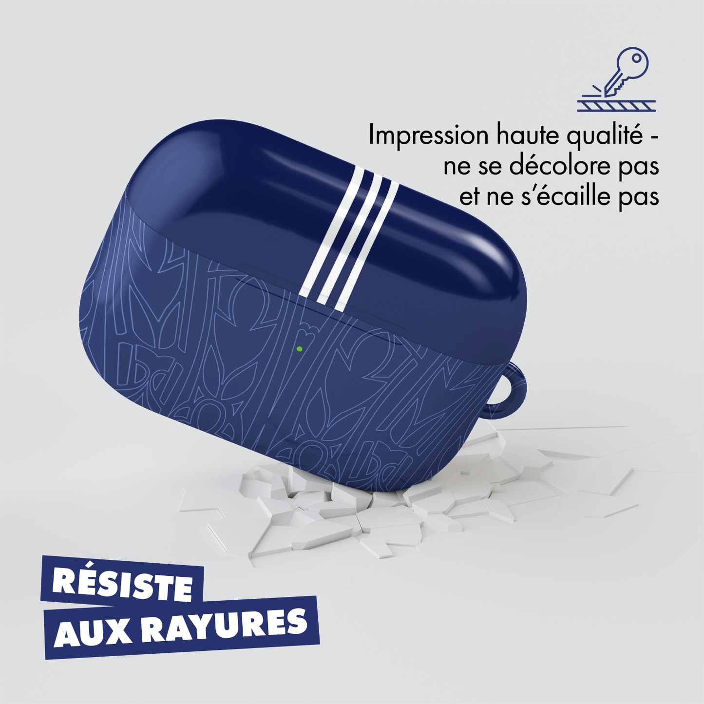 Coque pour AirPods & Samsung buds football RC Strasbourg
