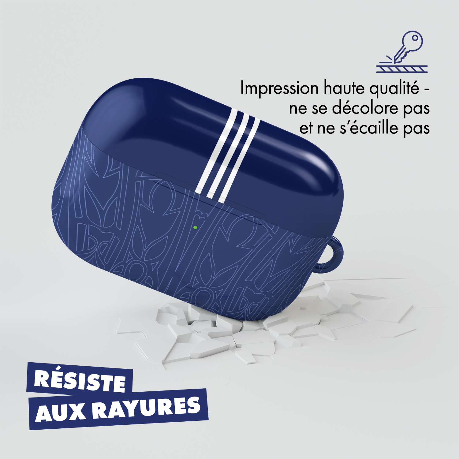 Coque pour AirPods & Samsung buds football RC Strasbourg
