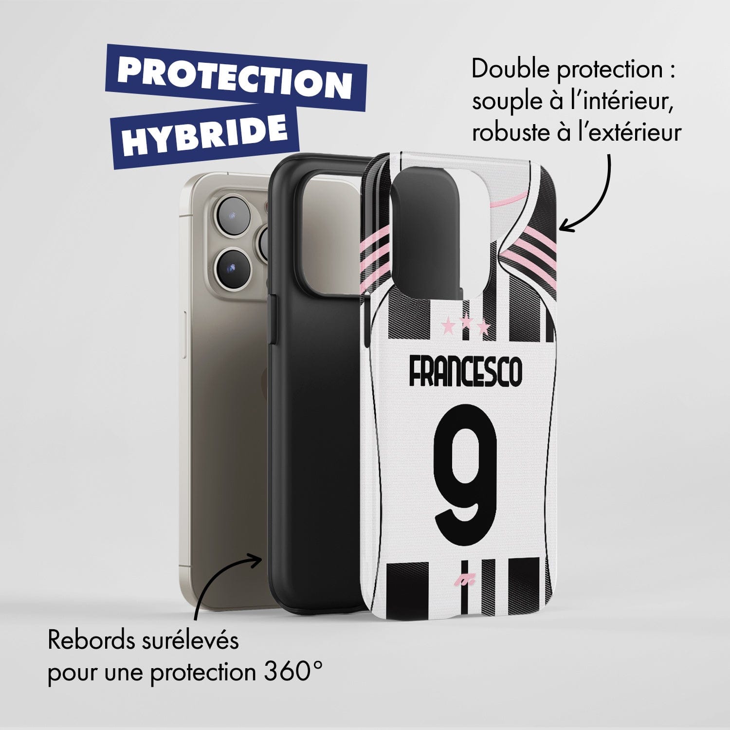 Coque Juventus Turin football personnalisable pour téléphone 