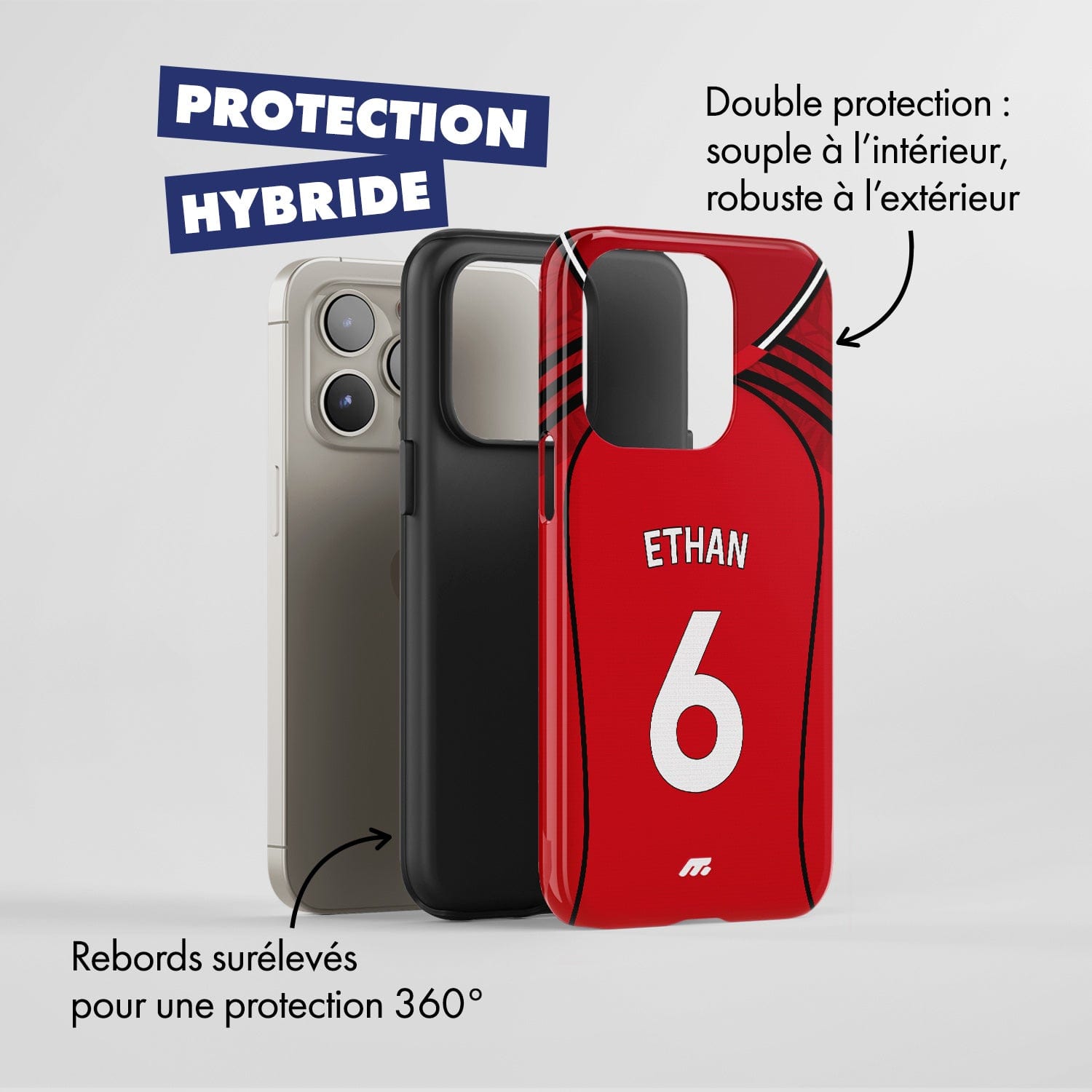 Coque Manchester United football personnalisable pour téléphone 