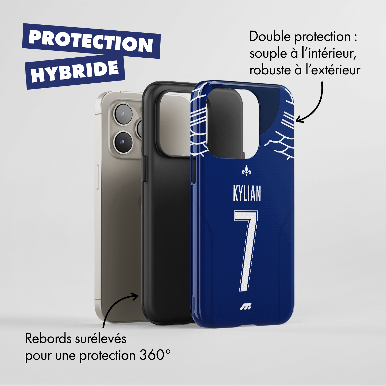 Coque PSG football personnalisable pour téléphone