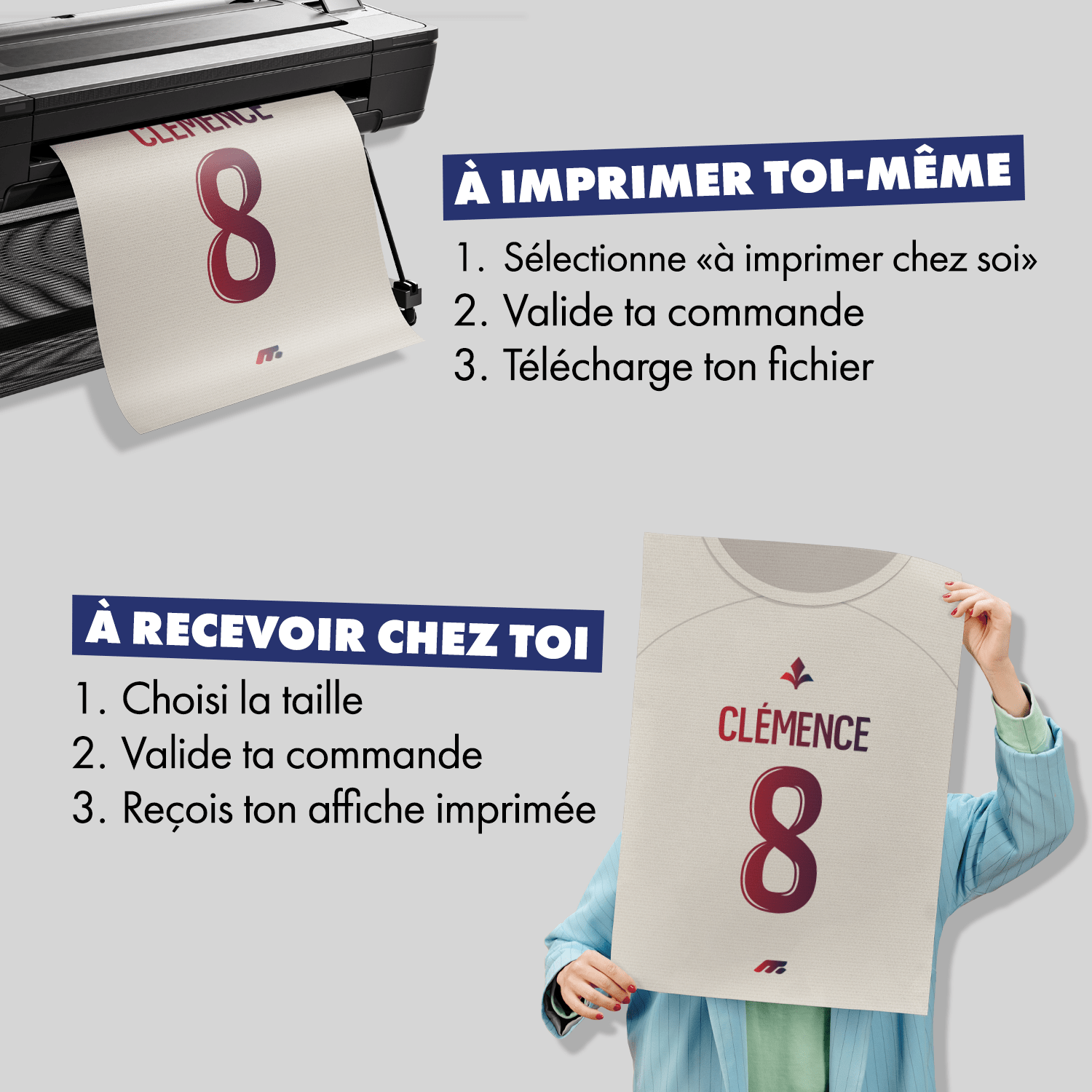 Affiche LILLE football personnalisable à imprimer