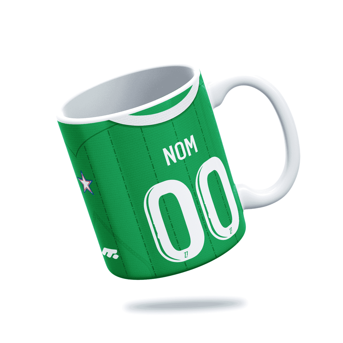 Mug Céramique OM Stade De Foot Personnalisé - Fait Main, France, Micro-ondes, Neuf