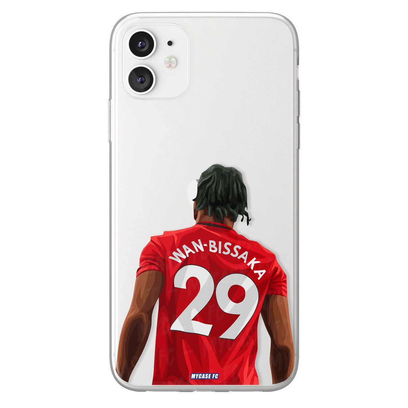 Coque de Aaron Wan-Bissaka avec Manchester United, Etui de téléphone de Football