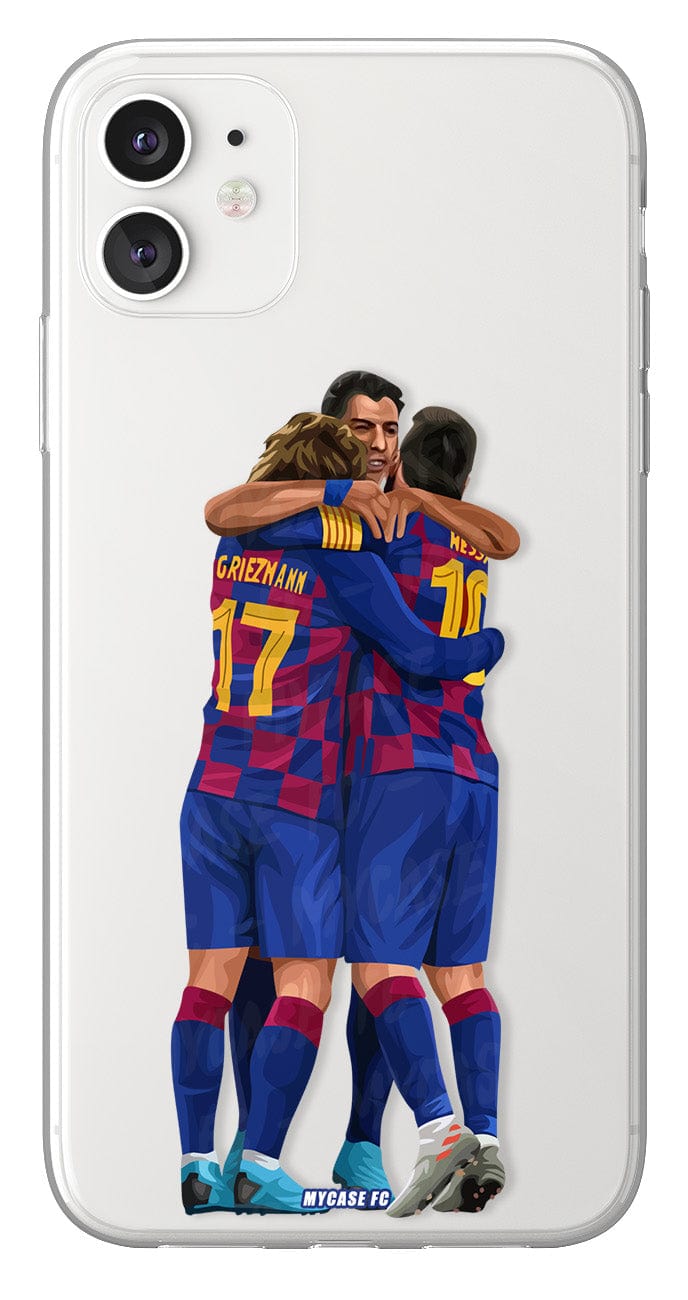 Coque de Messi & Dembouz & Grizou avec FC Barcelona, Etui de téléphone de Football