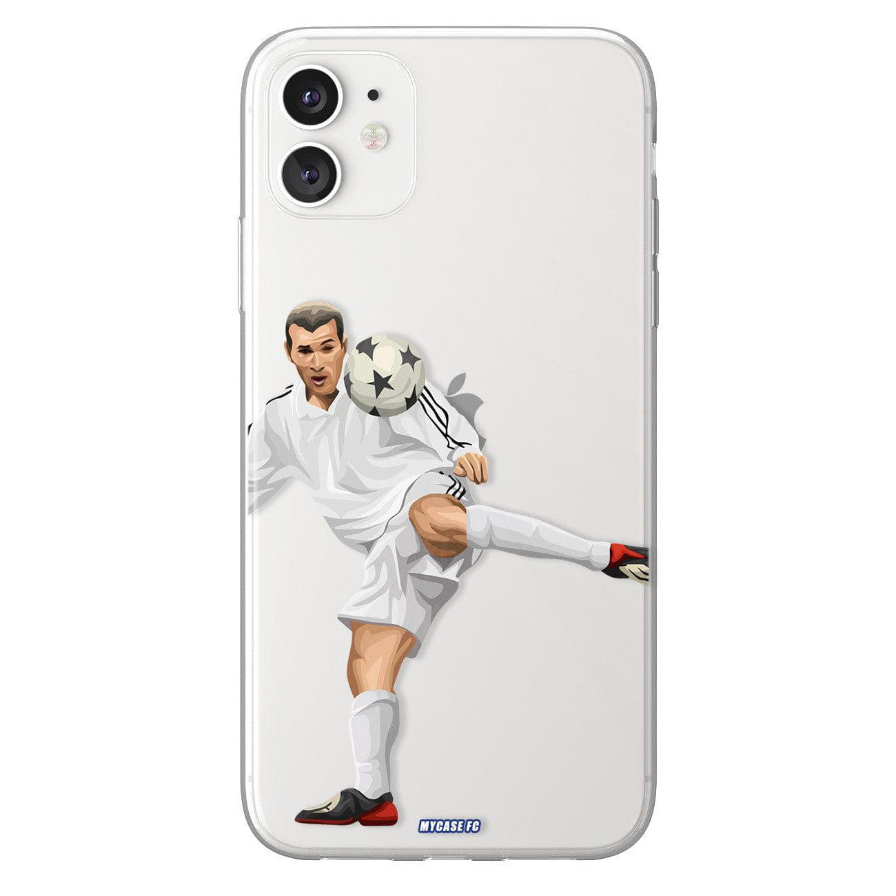 Coque de Zinedine Zidane avec Real Madrid CF, Etui de téléphone de Football