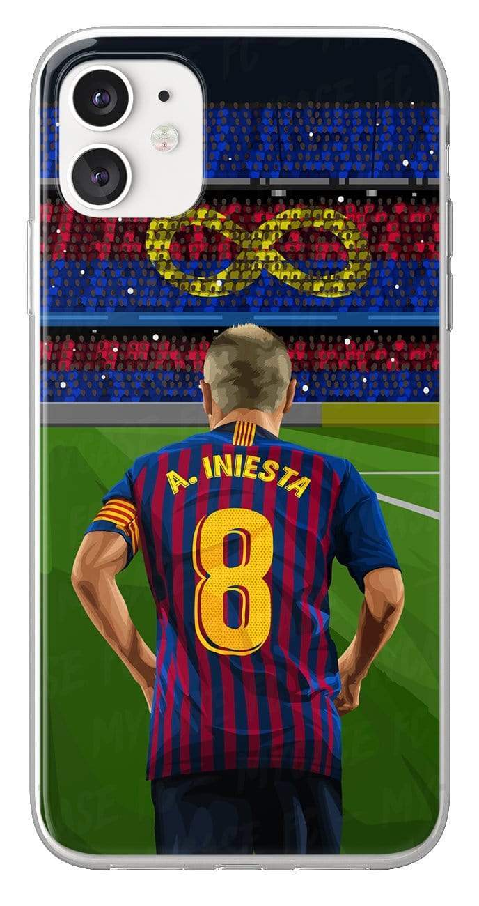 Coque de Andres Iniesta avec FC Barcelona, Etui de téléphone de Football