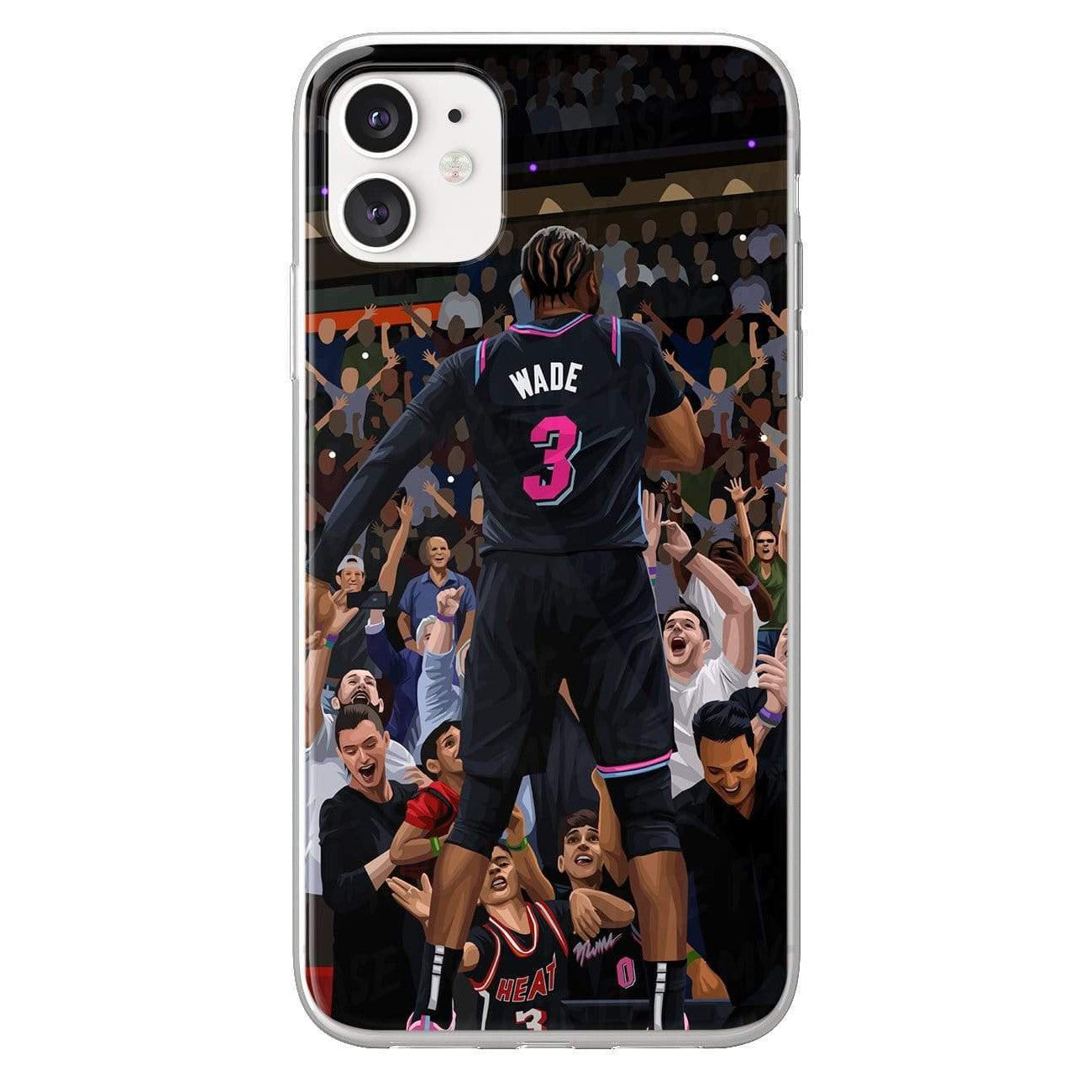 Coque de Dwayne Wade avec Miami Heat, Etui de téléphone de Basket-ball