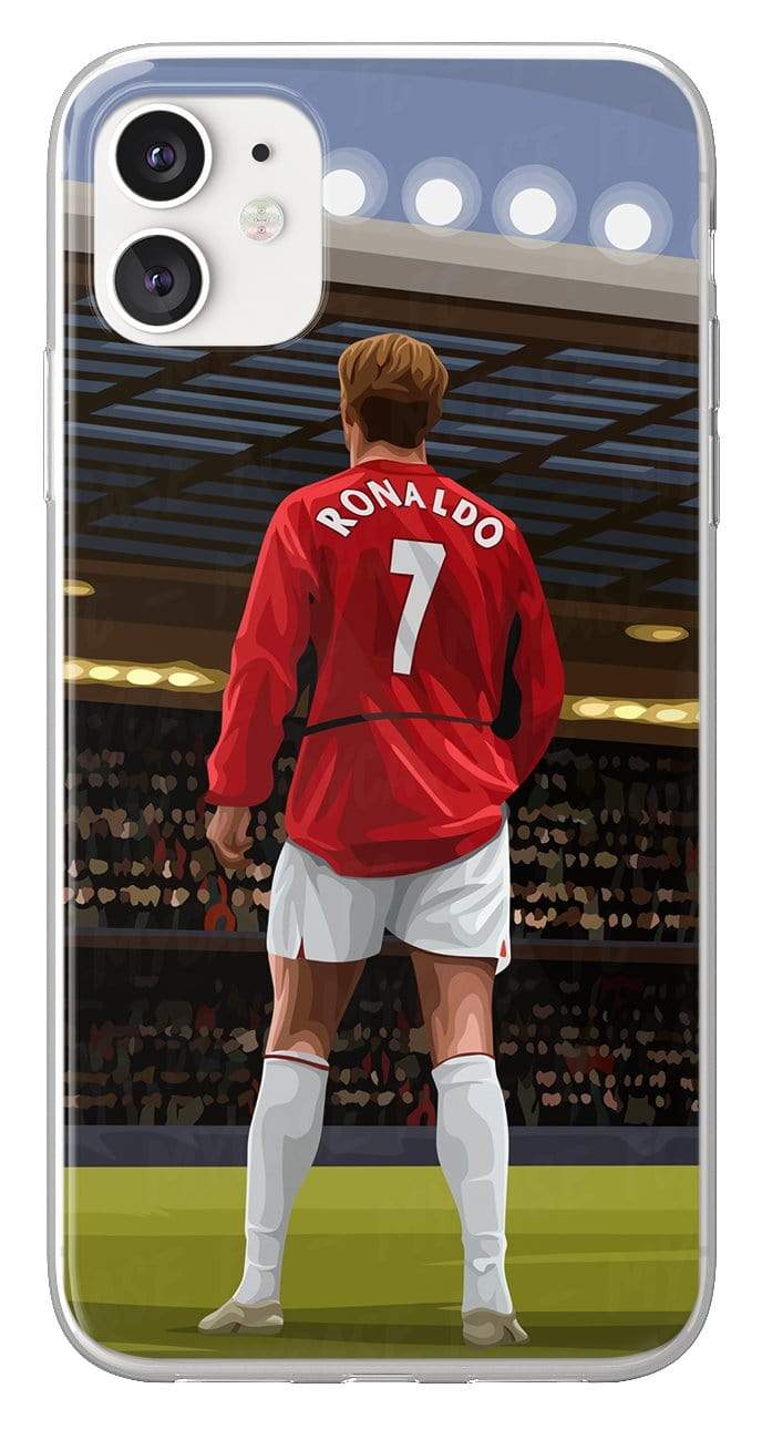 Coque de Cristiano Ronaldo avec Manchester United, Etui de téléphone de Football