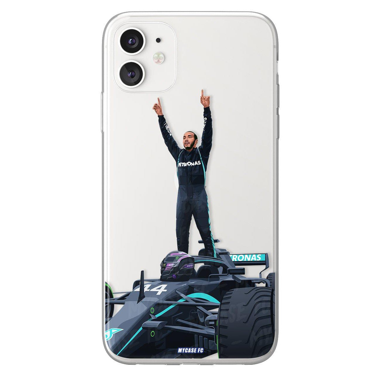 Coque de Lewis Hamilton avec Mercedes, Etui de téléphone de Formule 1