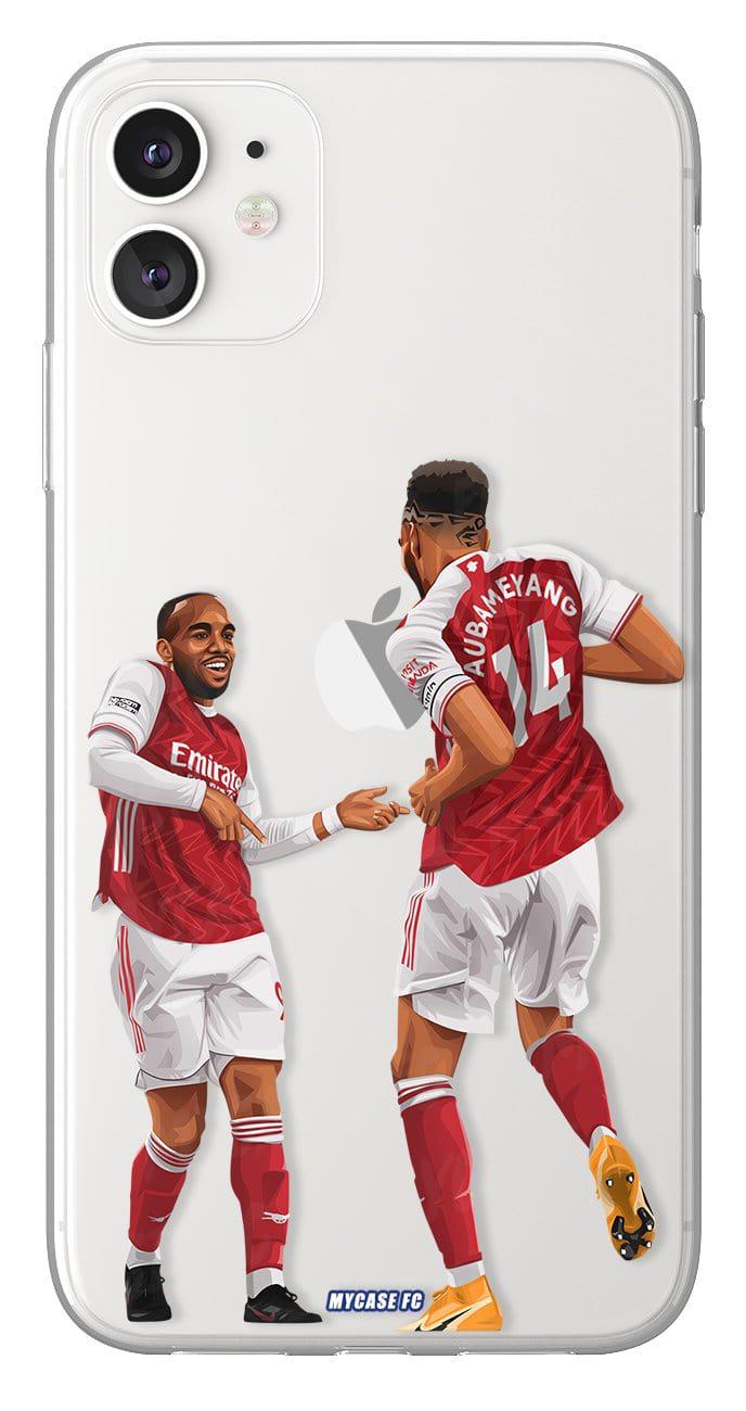 Coque de Alexandre Lacazette et Pierre Emerick Aubameyang avec Arsenal FC, Etui de téléphone de Football